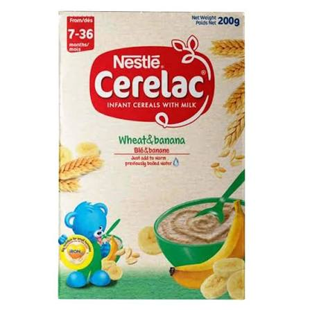 Nestle' Cerelac  Wheat Banana  BIB 200g