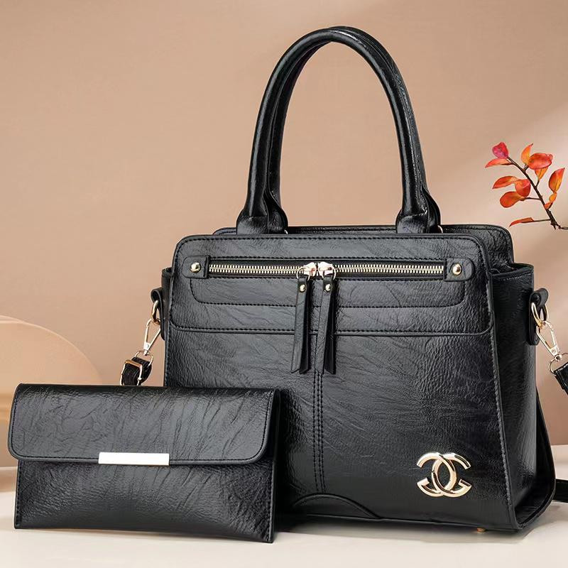Elegant medium Classy 2in1 Handbag,black