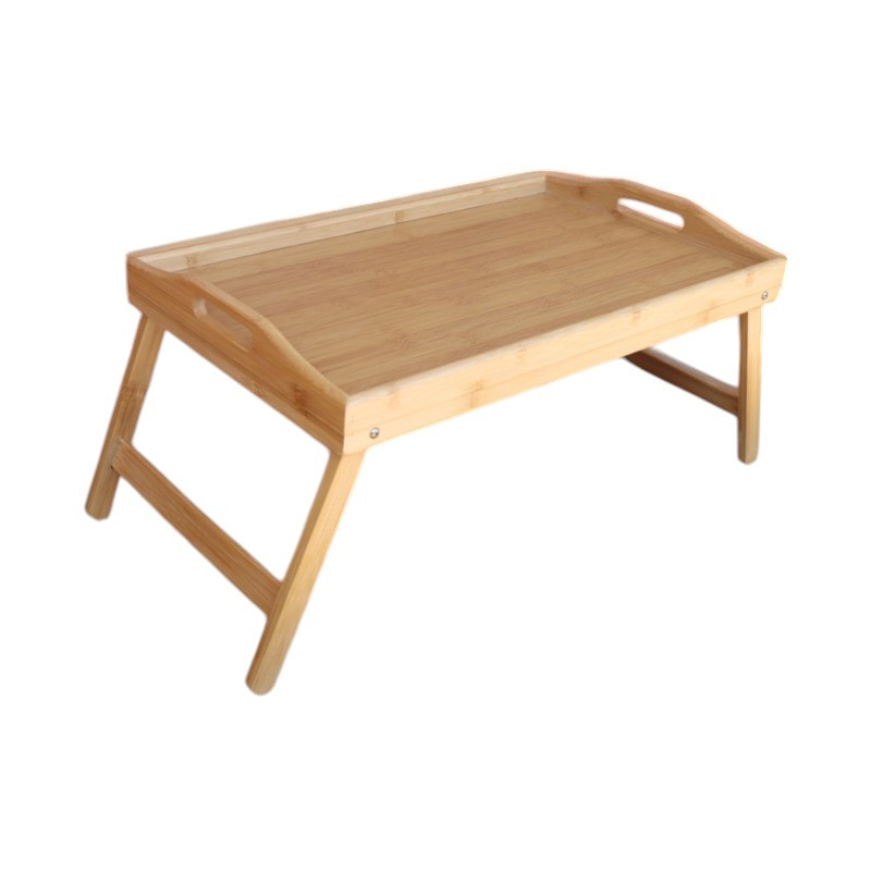 Elegant Laptop Desk Bed Tray Meal Table Foldable Lap Desk Bamboo Breakfast Serving Tray Multi Function Table Multi-Position Adjustable Tilt Surface for Home Hotel Picnic, Indoor and Outdoor Use