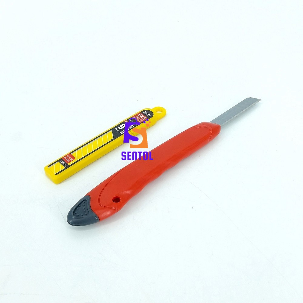 Small 9mm Retractable Box Utility Cutter Knife with 11 Blades
