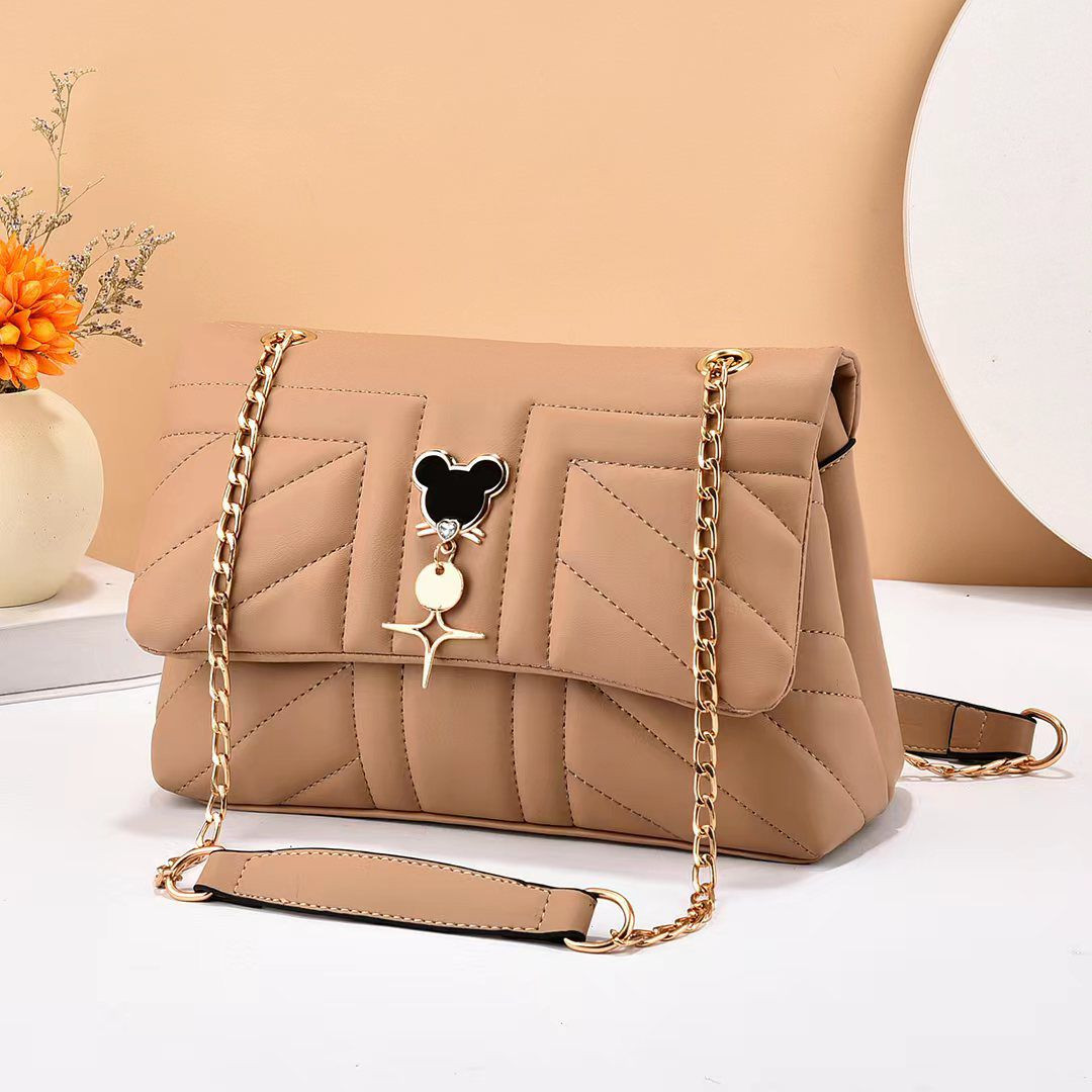 high class designer sling bag for ladies-Light brown