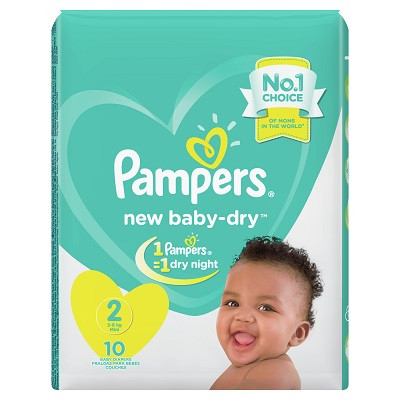 Pampers New Baby Dry Size 2 Mini 3-6Kg 10 Pieces