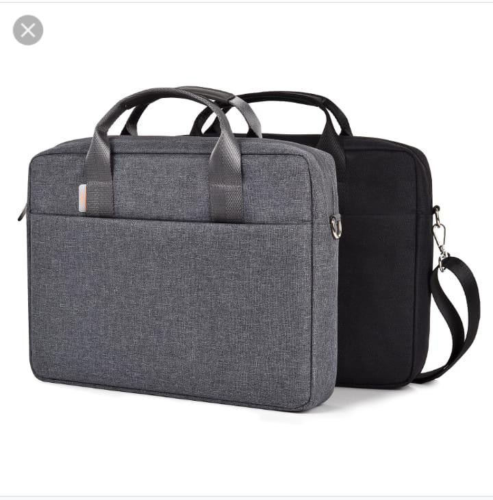 Laptop briefcase bag grey