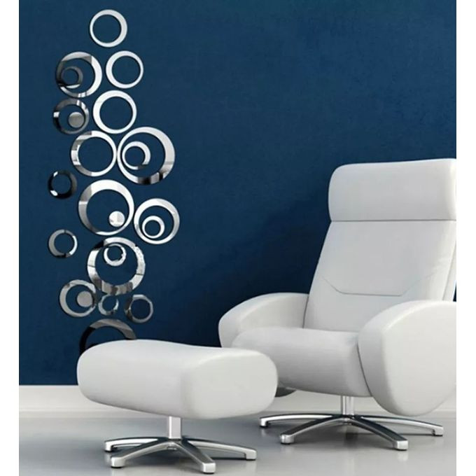CLEARANCE SALE! 24 Pieces Creative Circle Wall Stickers, Mirror Stickers