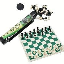 Outdoor Travel Portable Chess Set Barrel Folding