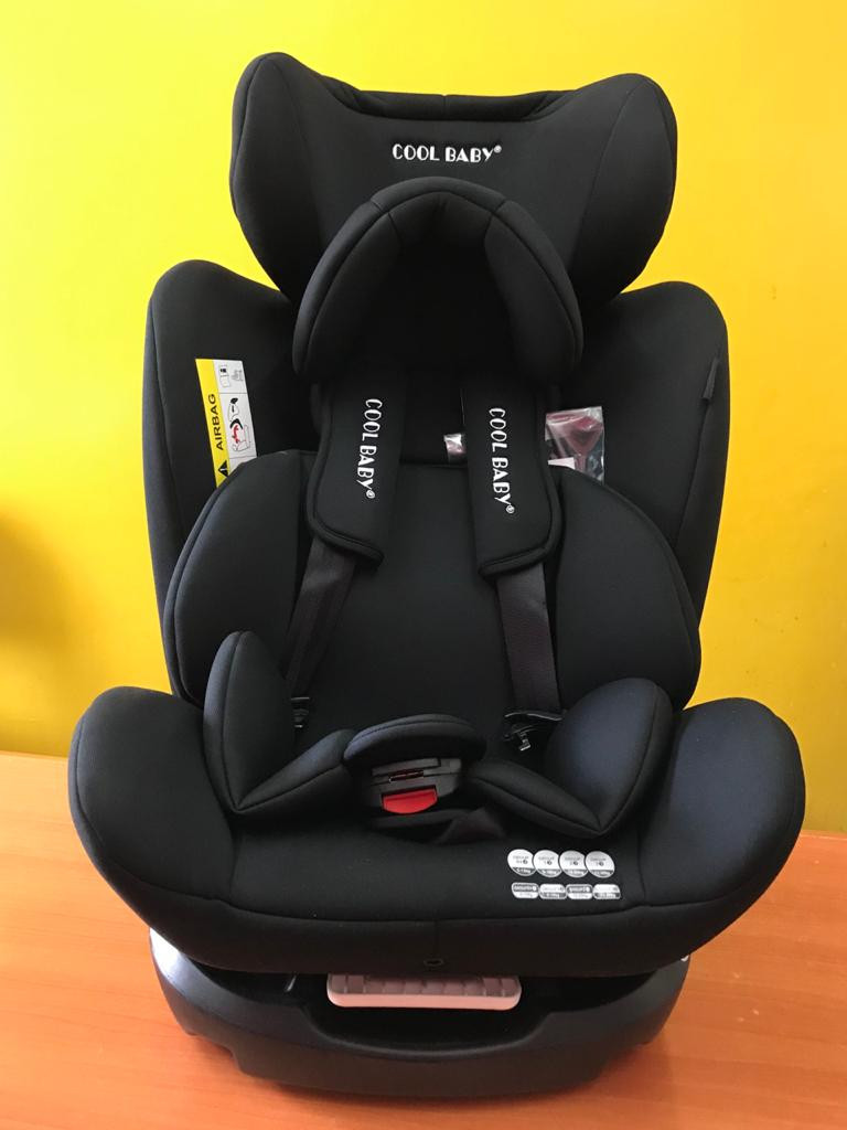 RECLINING INFANT CAR SEAT & BOOSTER WITH A BASE- BLACK (0-7YRS)