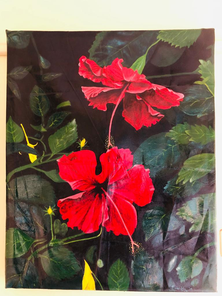 Tropical decorative flower painting