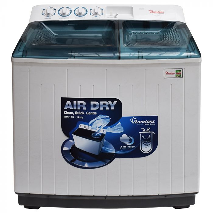 RAMTONS TWIN TUB SEMI AUTOMATIC 12KG WASHER - RW/155