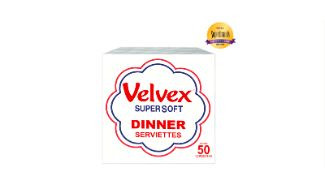 Velvex white serviettes 60s