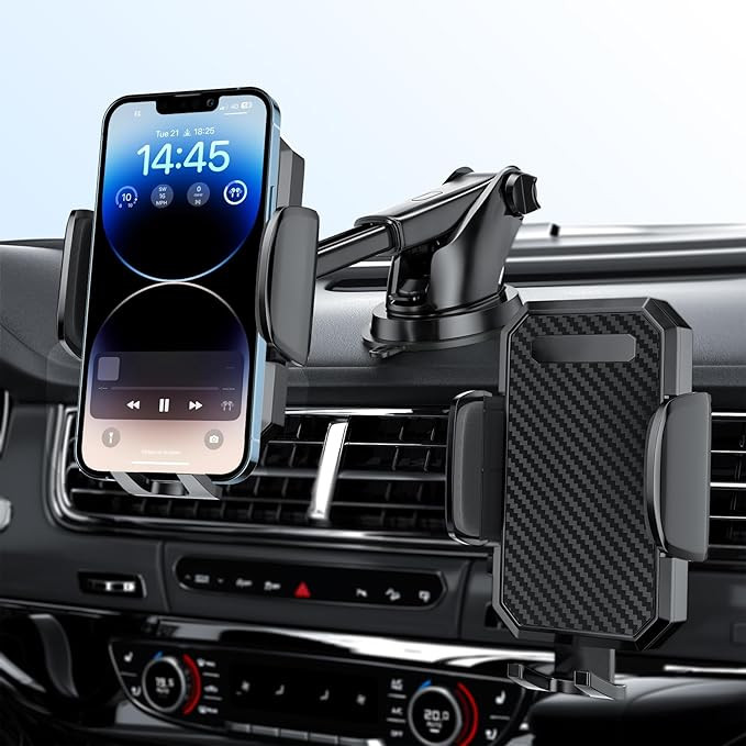 ONESAM OS-F45 Extendable Car Mount Holder 360 Rotating Car Windshield Dashboard Phone Holder