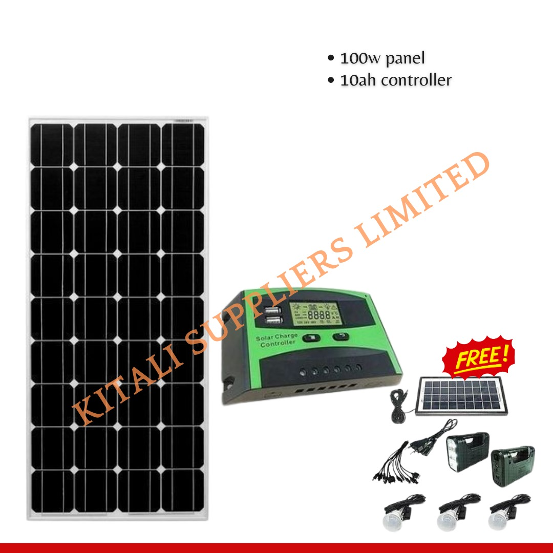 100w panel 10ah controller Fullkit