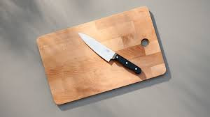 Knives and a chopping board