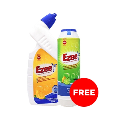 Ezee Toilet Cleaner 500ml + Scouring Powder 500g FREE