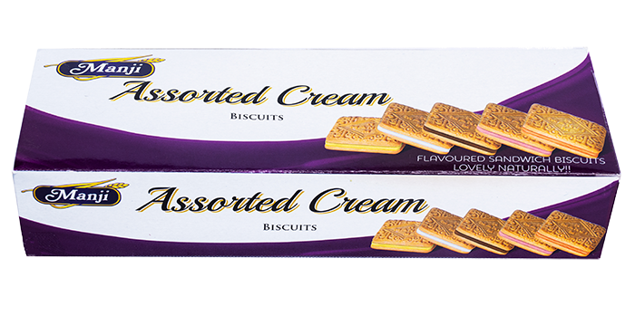 Manji Sandwich Cream Biscuits - Assorted creams 160g
