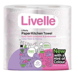 Livelle Kitchen Towels TWIN PK-PINK
