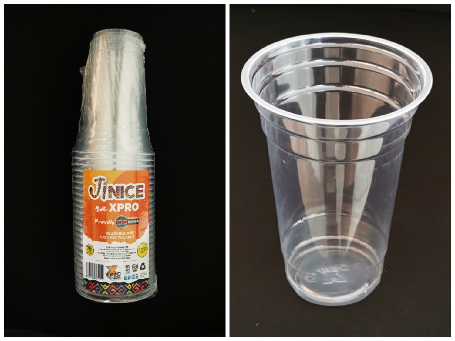 Disposable Plastic Cups 500ML (25 PCS) - CLEAR