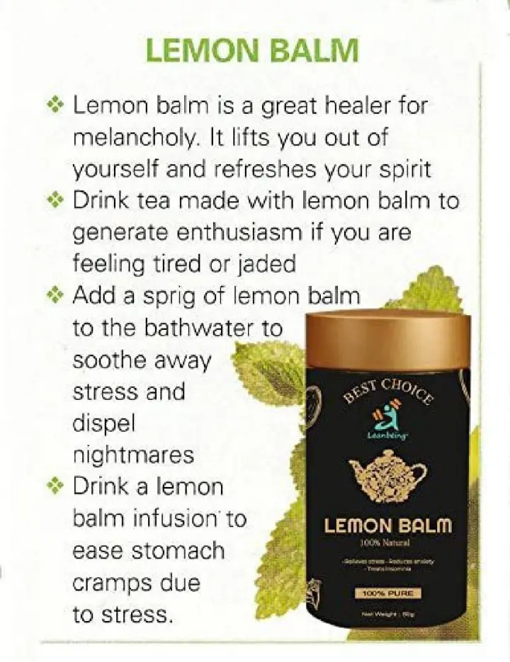 lemon balm powder(treat acidty, ulcers, bloating and constipation)