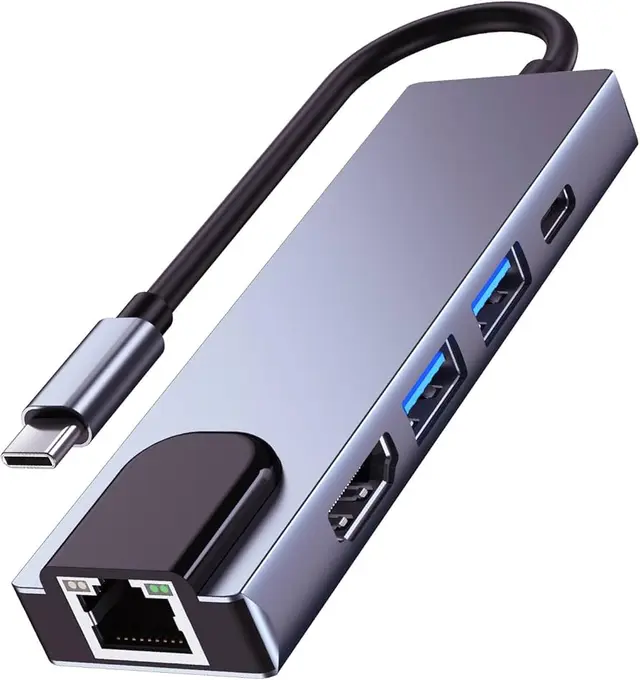 Belkin USB C Hub, 5-in-1 MultiPort Adapter Dock