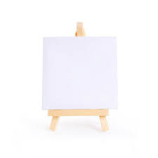 Set Mini Blank Canvas with Quality Easel for Painting Acrylic Paint