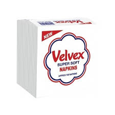 VELVEX WHITE SERVIEET 12PKT X100PC