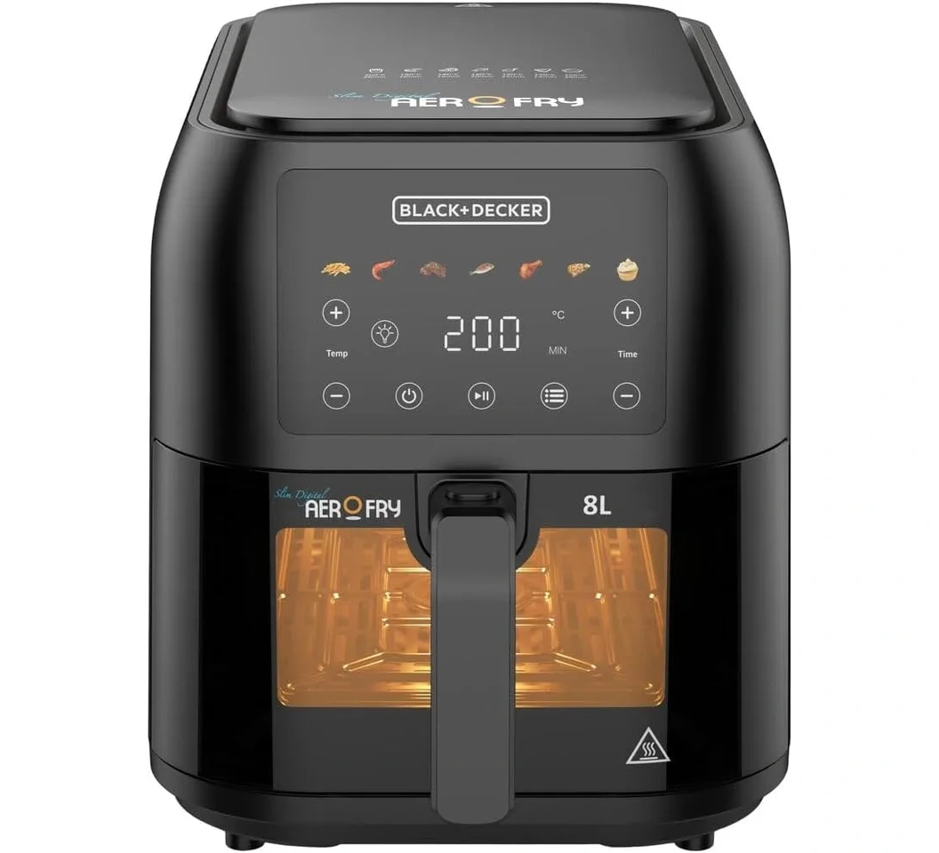 BLACK+DECKER SAF80W-B5 Air Fryer Digital - 8L, Black