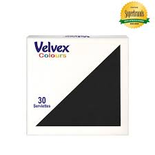 Velvex Deep Colour Charcoal Black Serviettes 33cm
