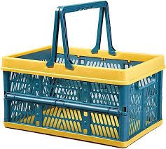 Folding container basket