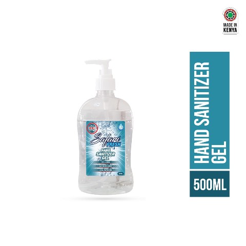 Safari Fresh 70% Alcohol Hand Sanitizer Gel 500ml with pump cap(box of 12)