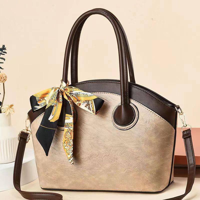 Rexine Ladies Handbag,light brown