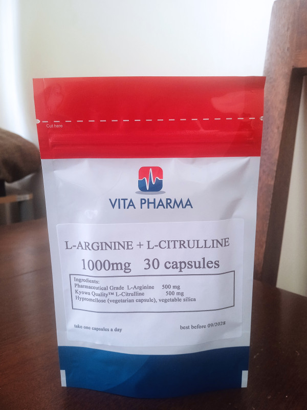 L citrulline and L Arganine (30 capsules) supplement