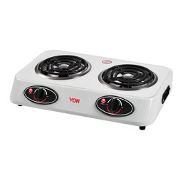 Von Hotpoint HPTC-21CW/VACC0224CW Table Top Double Coil Cooker