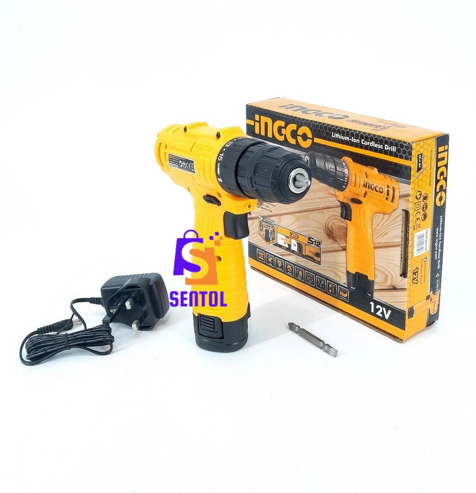INGCO 12V Cordless Drill with 1 Battery