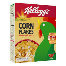 CORN FLAKES WITH HONEY & NUTS 16 x 375G