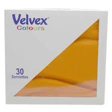 Velvex Deep Colour Sunset Orange Serviettes 33cm