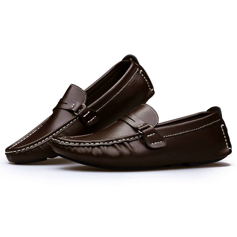 Genuine leather loafer hot sale shoes for mens