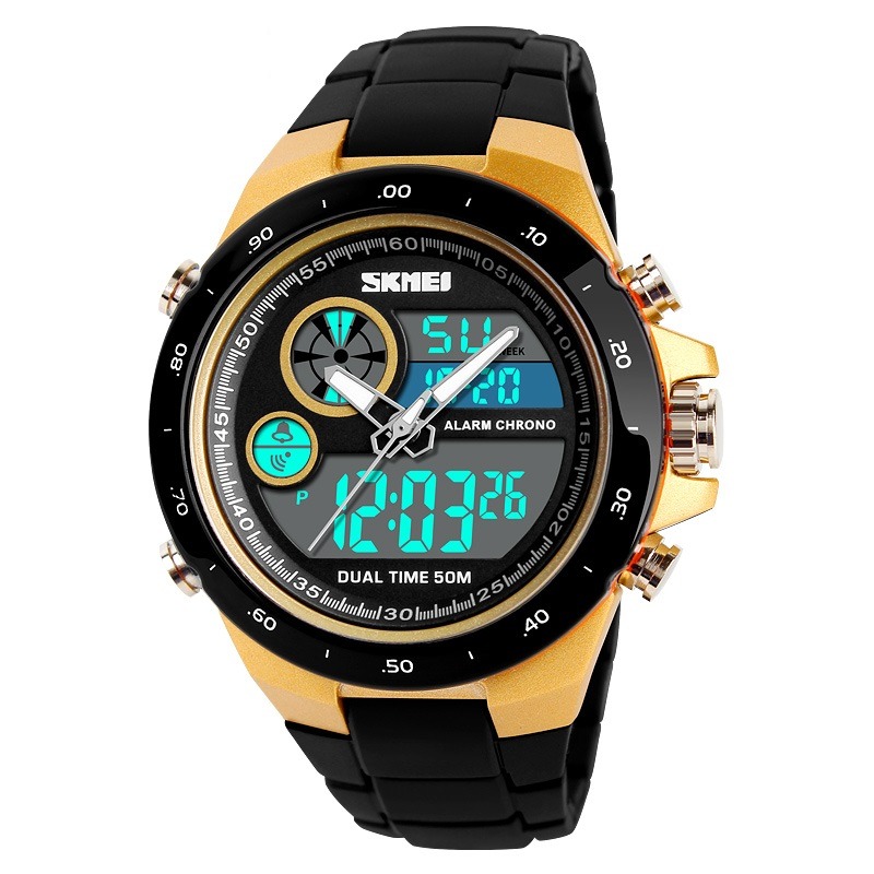 Skmei Sports Dual Display Water Resistant Watch 1429 Gold Buy