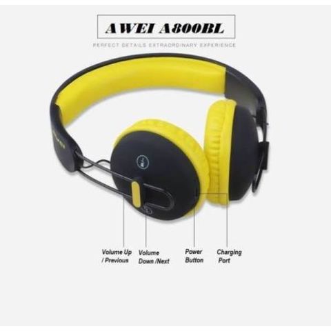 AWEI A800BL Wireless Bluetooth Headphone Noise Cancelling