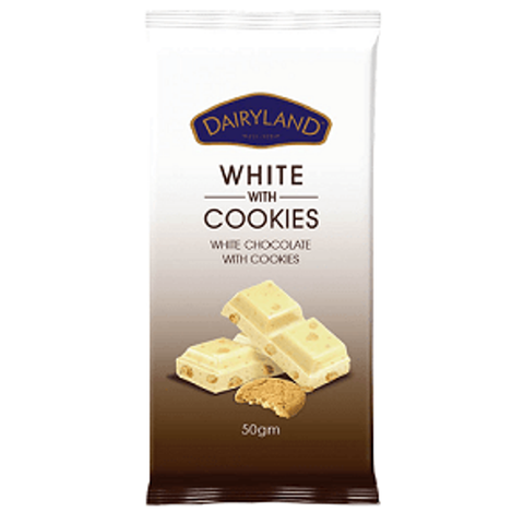 Dairyland Chocolart White With Cookies 50g