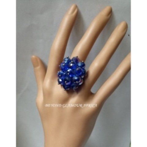 Ladies Blue Crystal Ring