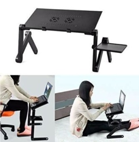 Balck Laptop Stand With Usb Cooling Fan - Buy Flexible Laptop