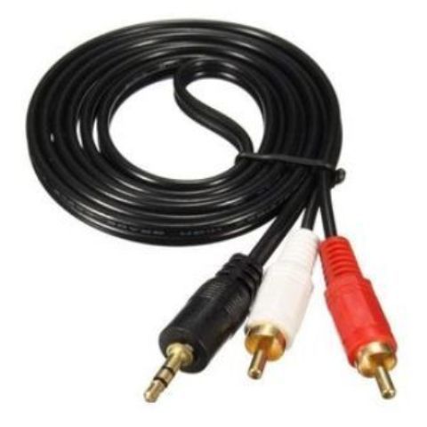 3.5mm Plug Jack To 2 RCA Stereo Audio Cables 5M