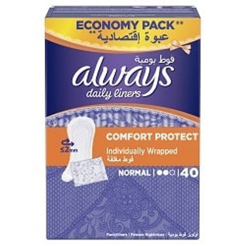 Always Daily Liner Normal 40 Pieces