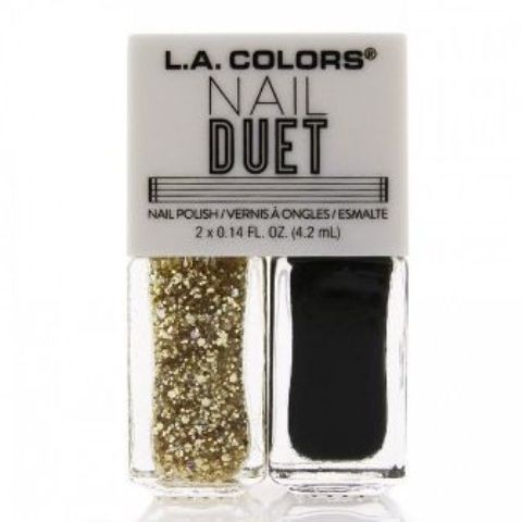 La Colors Nail Duet Glitter/Polish  Yin & Yang CNP93