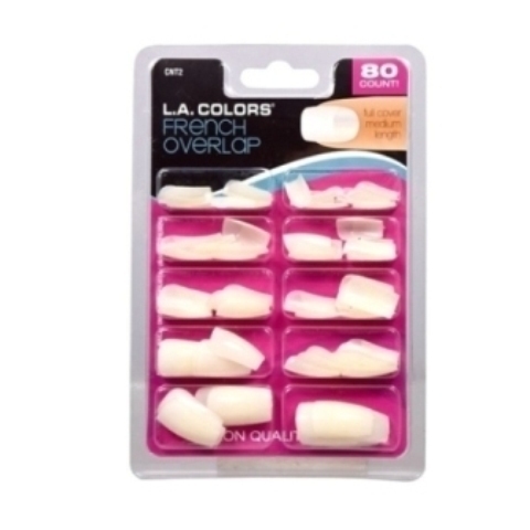 La Colors Nail Accessories French Overlap Nail Tips - 80 Count CNT2
