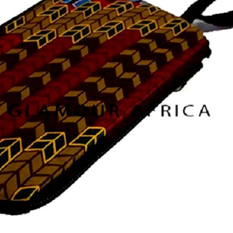 Brown Multi color Ankara  accessories pouch