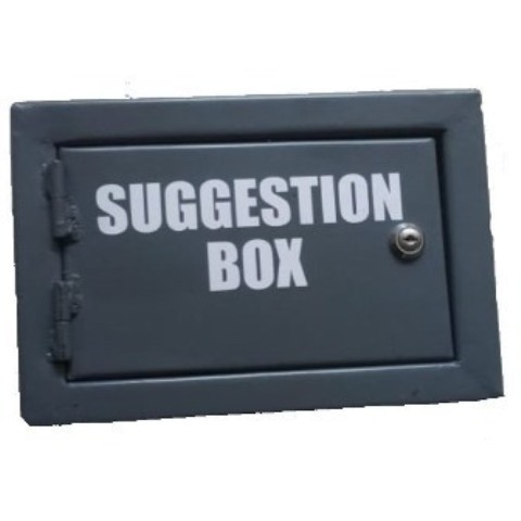 Grey Metallic Suggestion Box