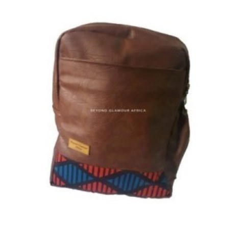 Brown Leather Ankara Laptop Bag