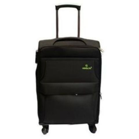 PU Lightweight Travel Suitcase-Black