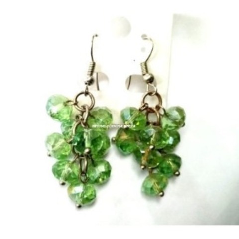Ladies Light Green Crystal earrings