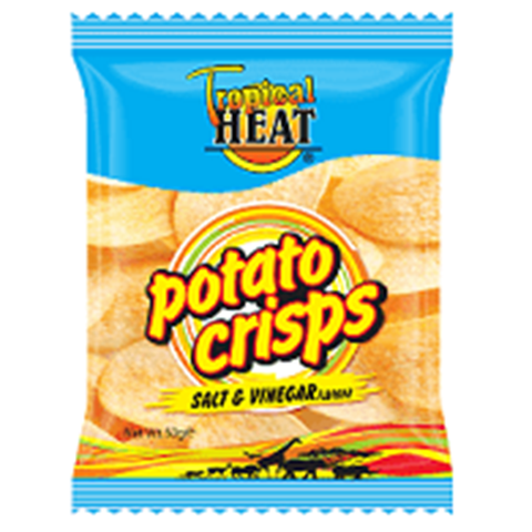Tropical Heat Potato Crisps Salt & Vinegar 50 g